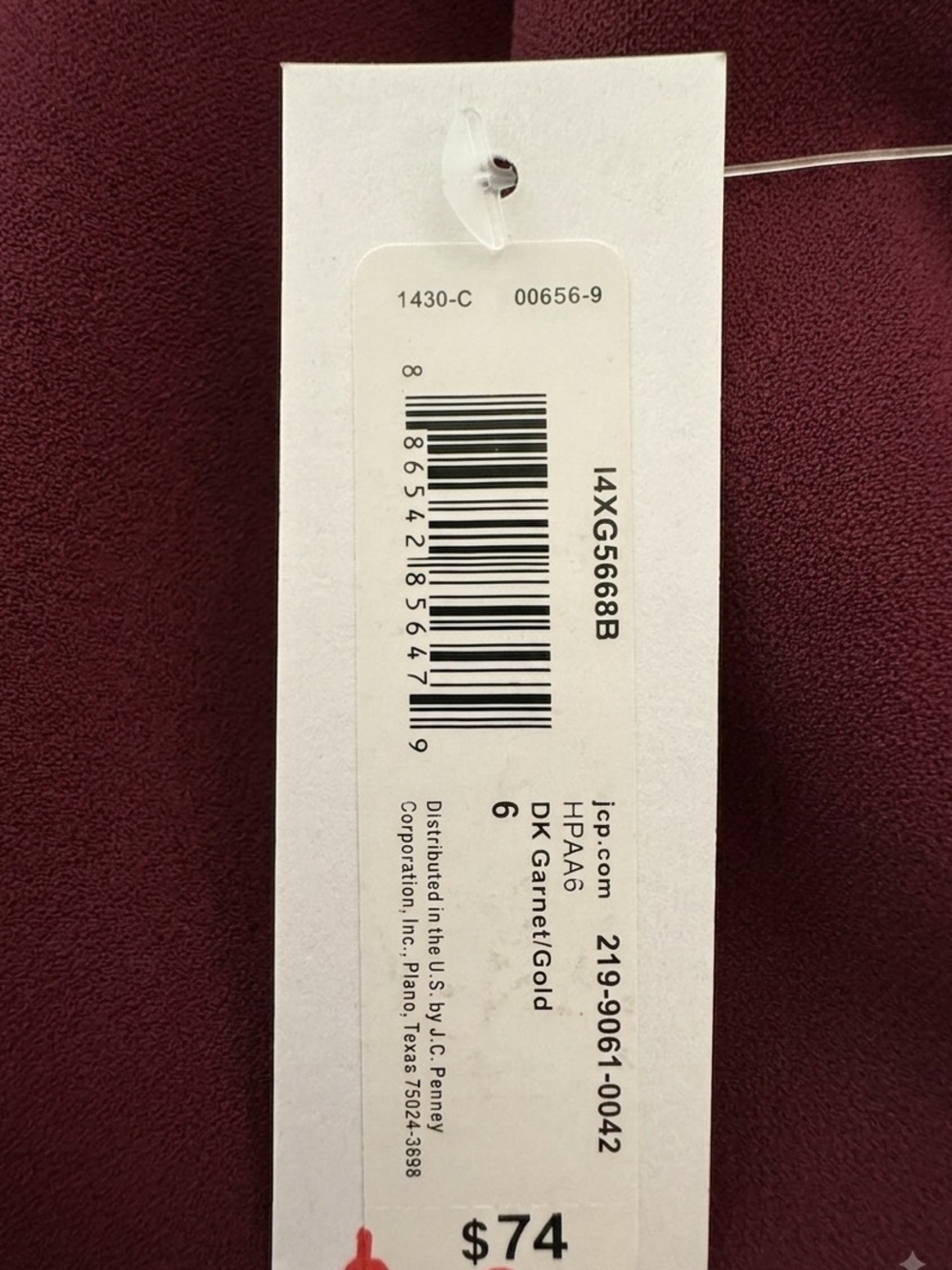 NWT Sleeveless V-Neck Cocktail Dress in Burgundy with Strappy Neck Detail - Picture 4 of 4